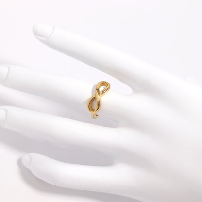 18K Gold PVD Stainless Steel Infinity Ring / SCR4083