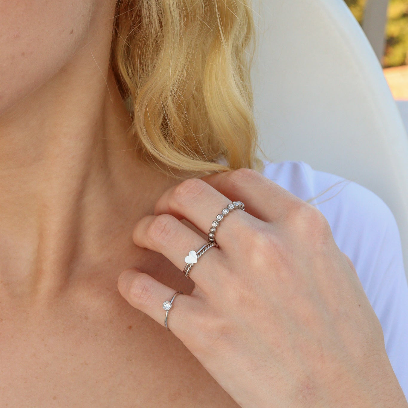 Stainless Steel Symbol Stacking Rings / ZRJ9022