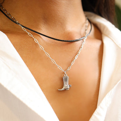 Stainless Steel Paperclip Chain Necklace / CHN9761