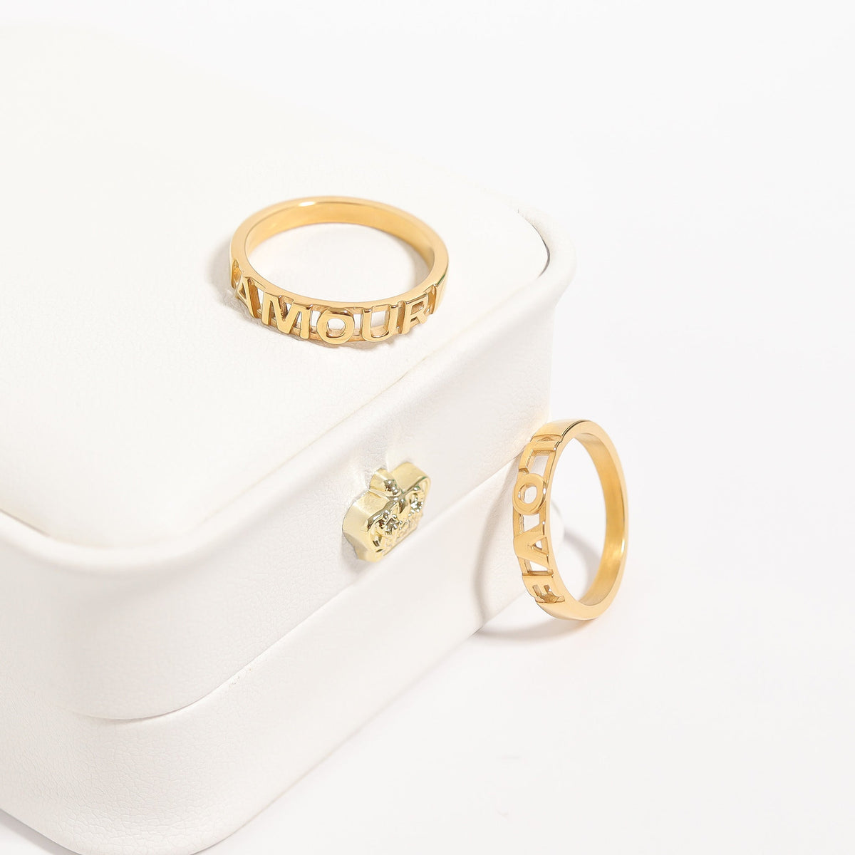 18K Gold PVD Stainless Steel Amour Stacking Ring / KSS0009