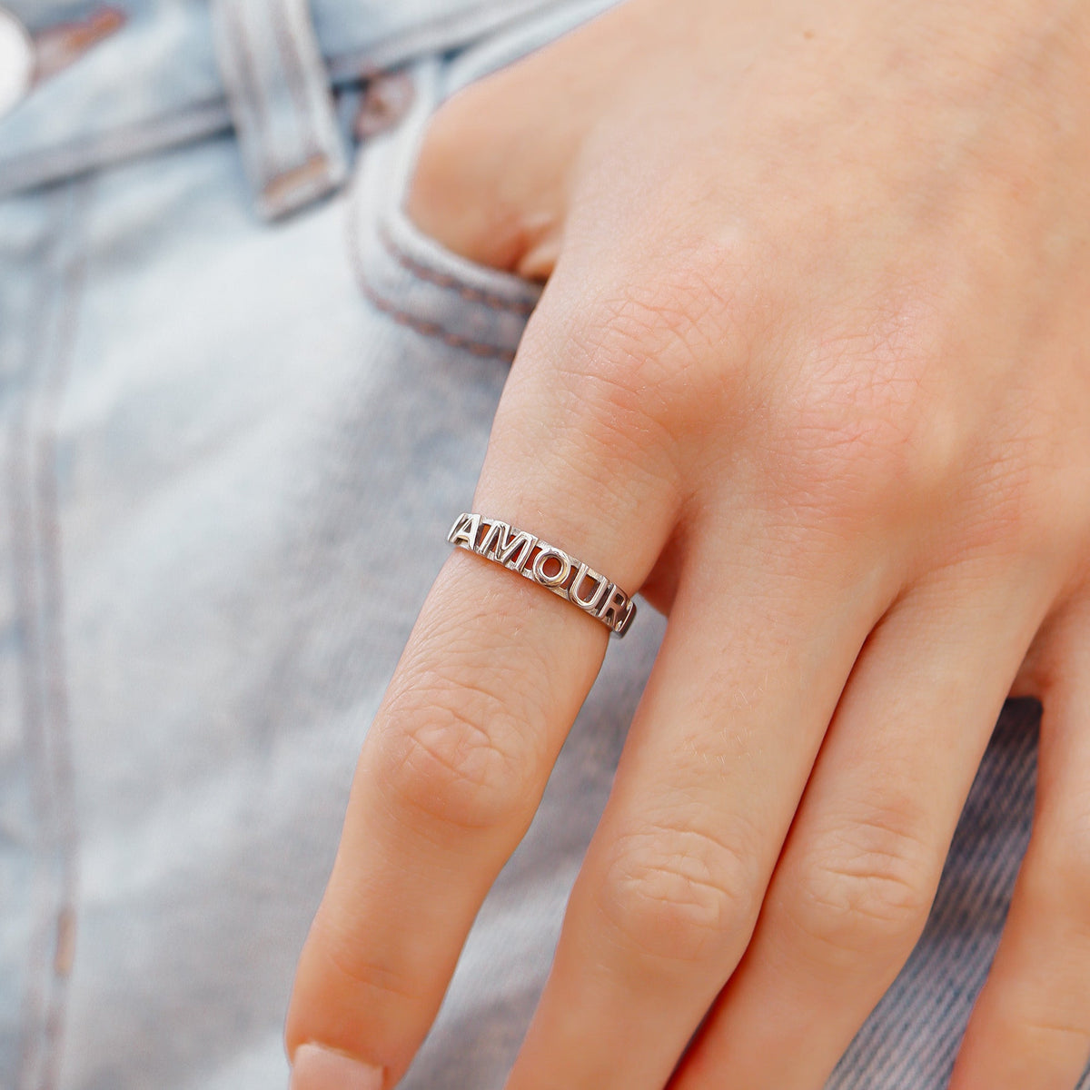 18K Gold PVD Stainless Steel Amour Stacking Ring / KSS0009