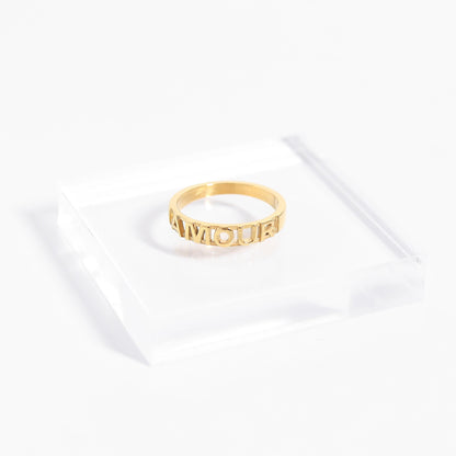 18K Gold PVD Stainless Steel Amour Stacking Ring / KSS0009