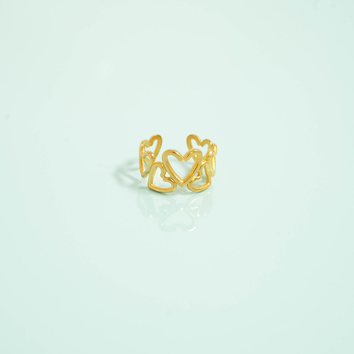 18K Gold PVD Stainless Steel Heart Toe Ring / KSS0011