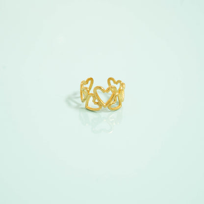 18K Gold PVD Stainless Steel Heart Toe Ring / KSS0011