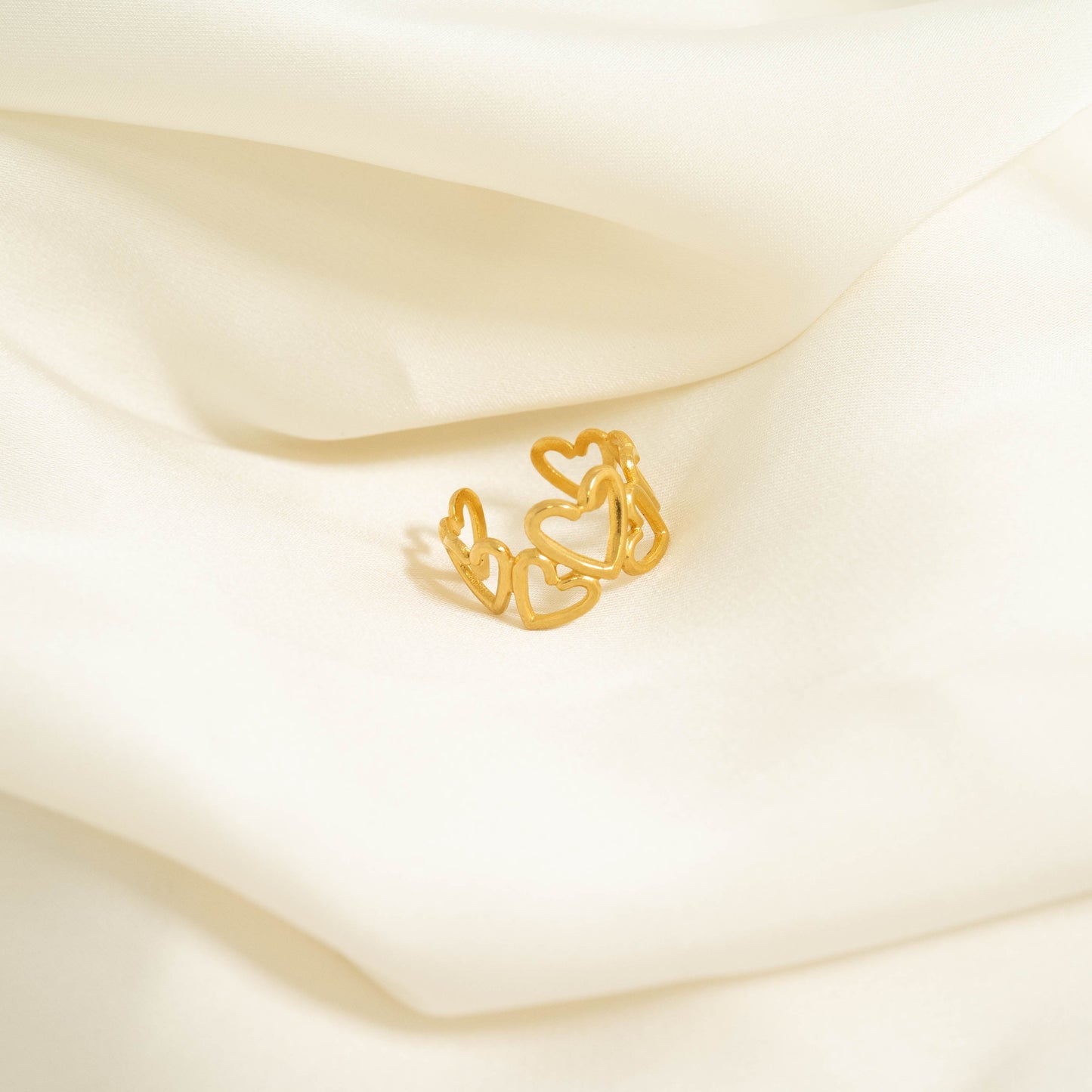 18K Gold PVD Stainless Steel Heart Toe Ring / KSS0011
