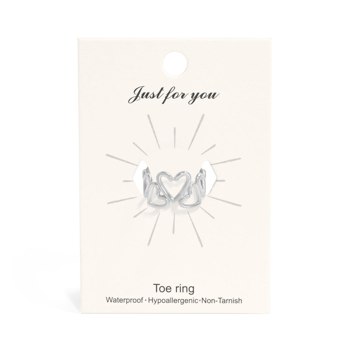 18K Gold PVD Stainless Steel Heart Toe Ring / KSS0011