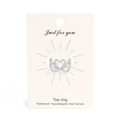18K Gold PVD Stainless Steel Heart Toe Ring / KSS0011