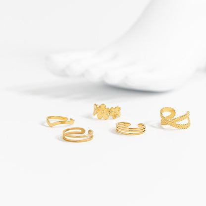 18K Gold PVD Stainless Steel Point Toe Ring / KSS0020