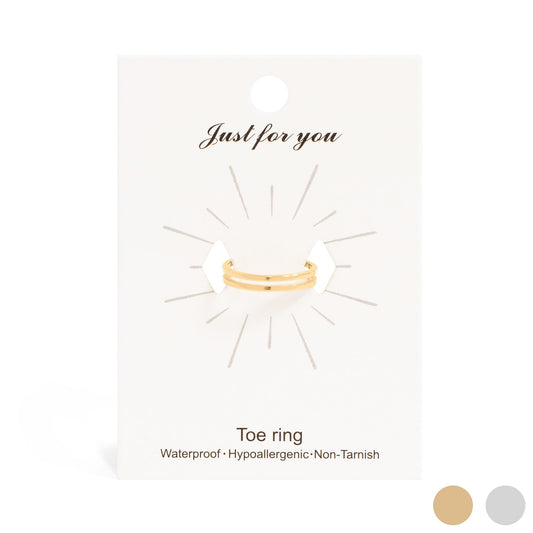 18K Gold PVD Stainless Steel Double Toe Ring / KSS0016