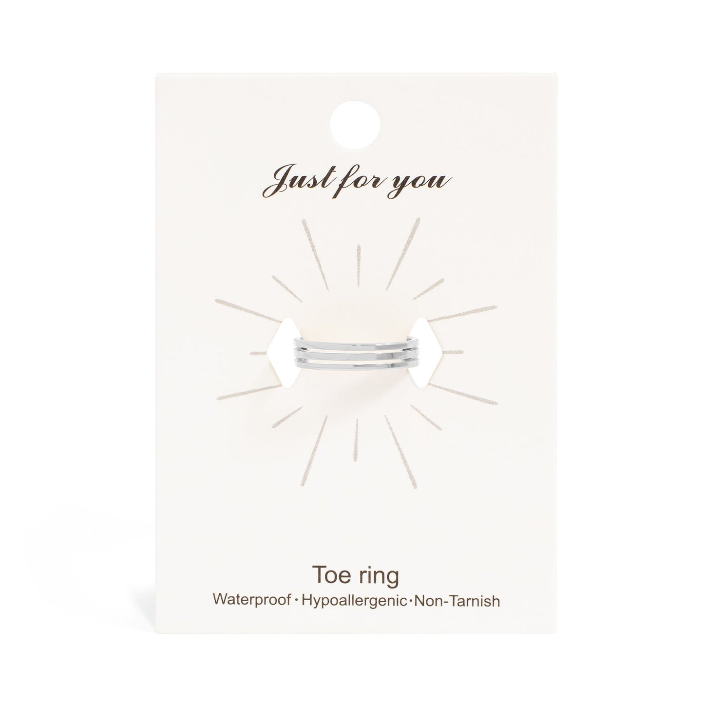 18K Gold PVD Stainless Steel Triple Toe Ring / KSS0018
