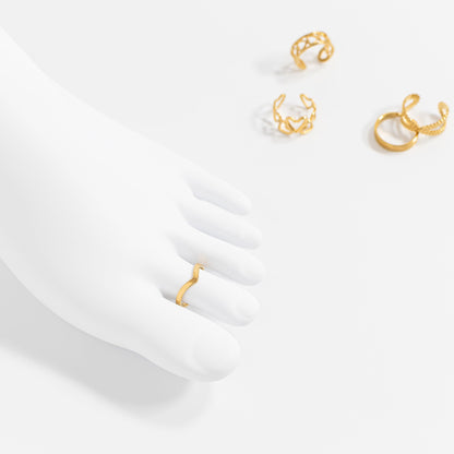 18K Gold PVD Stainless Steel Point Toe Ring / KSS0020