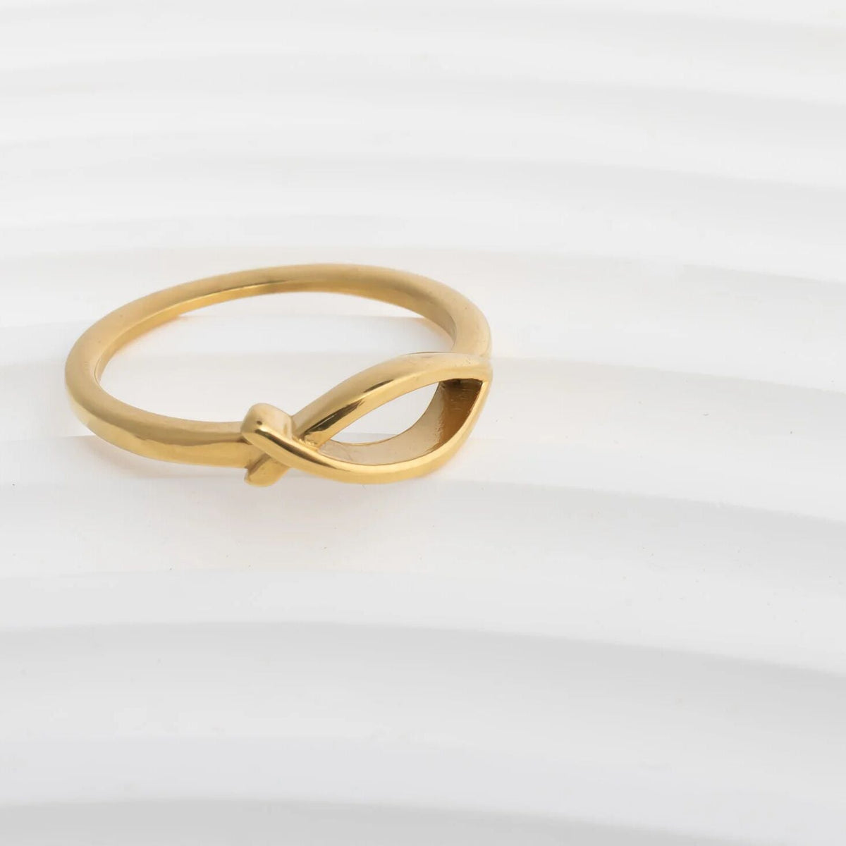 18K Gold PVD Stainless Steel Fish Stacking Ring / KSS0028