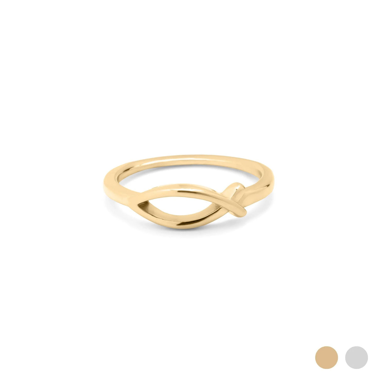 18K Gold PVD Stainless Steel Fish Stacking Ring / KSS0028