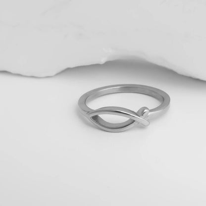 18K Gold PVD Stainless Steel Fish Stacking Ring / KSS0028