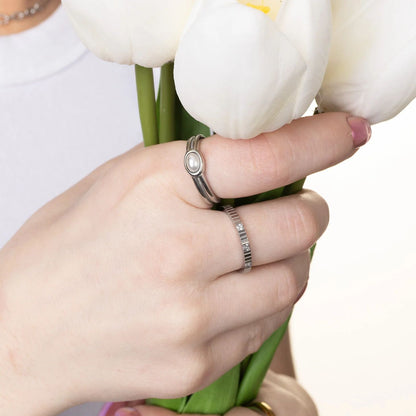 18K Gold PVD Stainless Steel Pearl Statement Ring / KSS0031