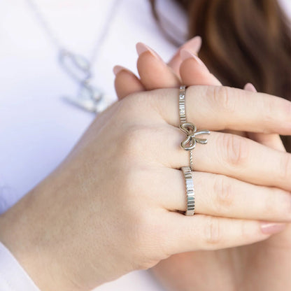 18K Gold PVD Stainless Steel Fluted Stacking Ring / KSS0032
