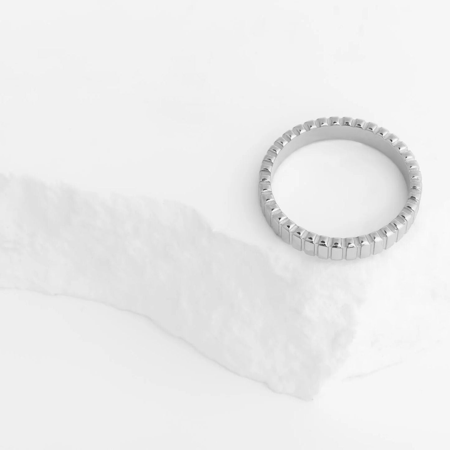 18K Gold PVD Stainless Steel Fluted Stacking Ring / KSS0032