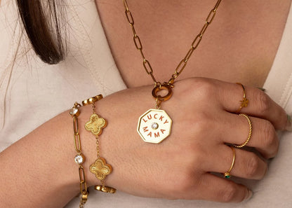 18K Gold PVD Stainless Steel Lucky Mama Charm / PDL0363
