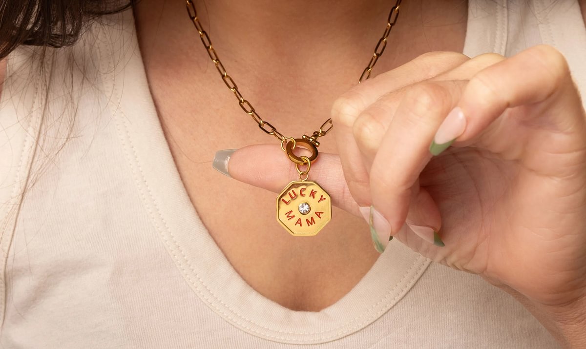 18K Gold PVD Stainless Steel Lucky Mama Charm / PDL0363