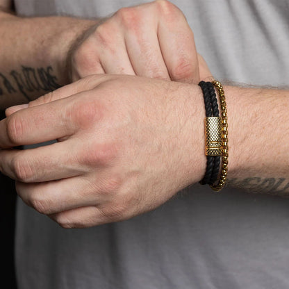 18K Gold PVD Chain Metal Clasp Bracelet / MJD0005