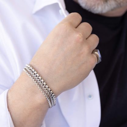 18K Gold PVD Stainless Steel Chain Metal Clasp Bracelet / MJD0006