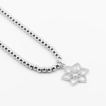 18K Gold PVD Stainless Steel Beaded Necklace / CHN0113