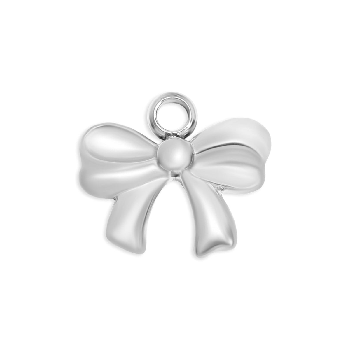 18K Gold PVD Stainless Steel Ribbon Bow Charm / PDL0143