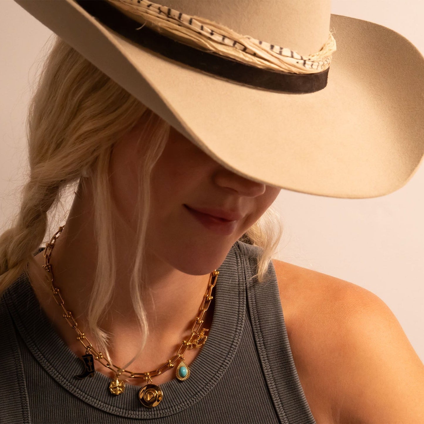 18K Gold PVD Stainless Steel Hardware Necklace / CHN0091