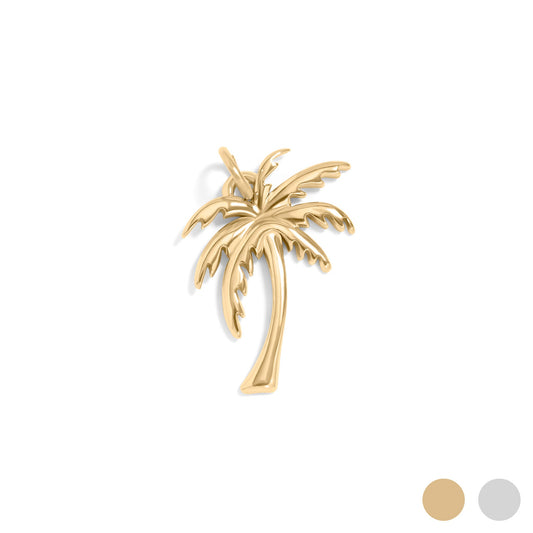 18K Gold PVD Stainless Steel Palm Tree Charm / PDL0271