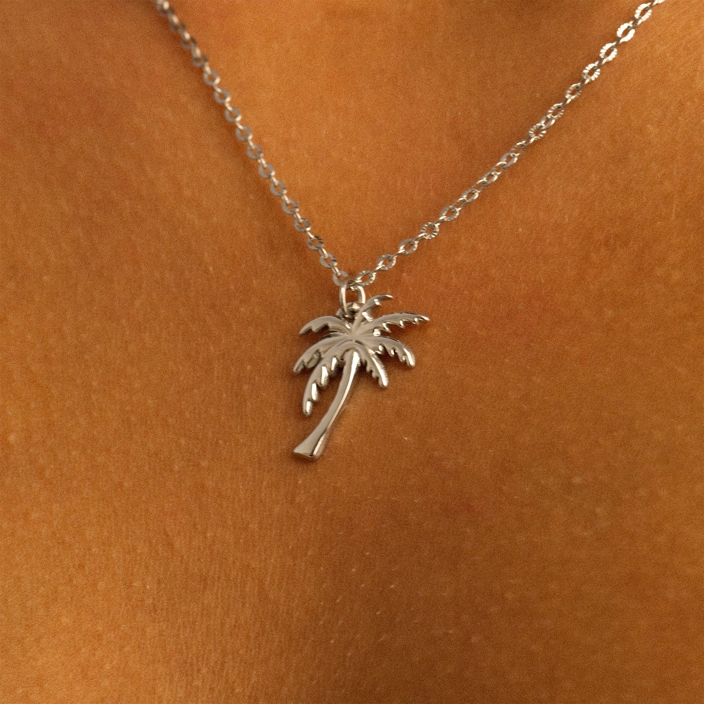 18K Gold PVD Stainless Steel Palm Tree Charm / PDL0271