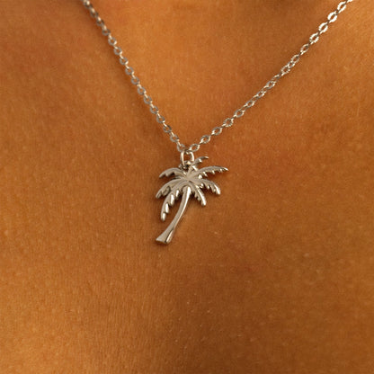 18K Gold PVD Stainless Steel Palm Tree Charm / PDL0271