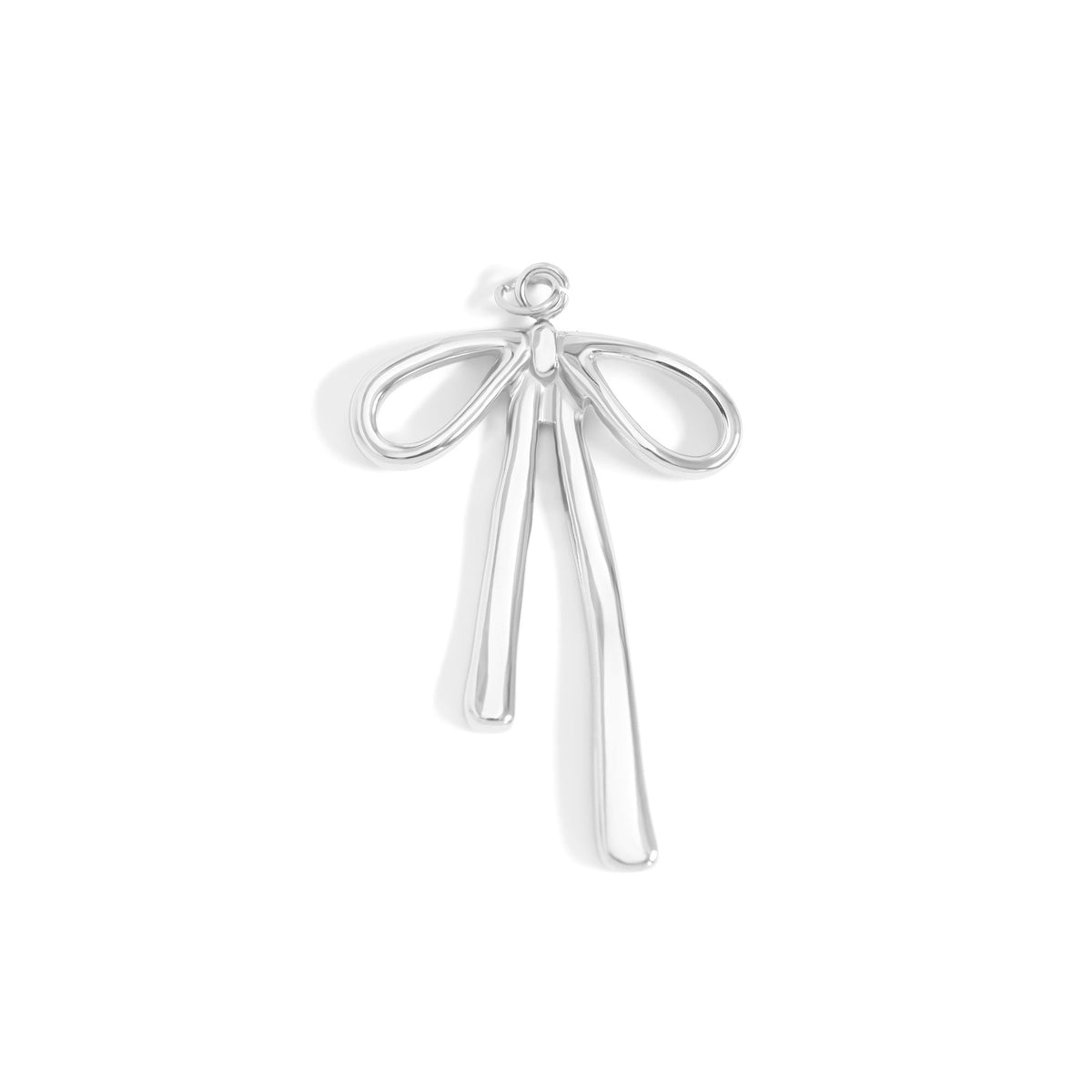 18K Gold PVD Stainless Steel Long Bow Charm / PDL0277