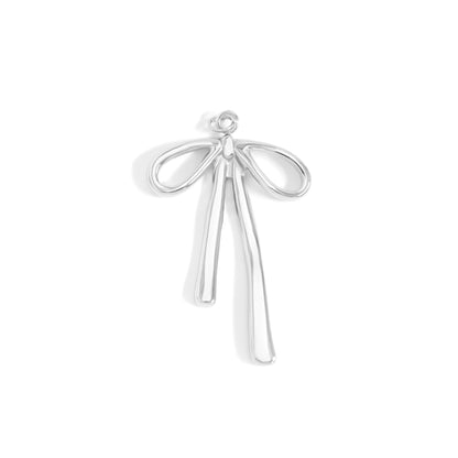 18K Gold PVD Stainless Steel Long Bow Charm / PDL0277