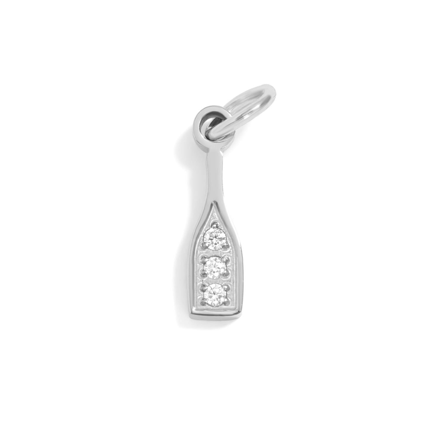 18K Gold PVD Stainless Steel Champagne Bottle Charm / PDL0283