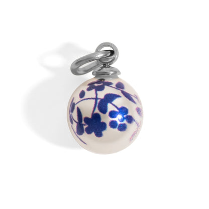 18K Gold PVD Stainless Steel Floral Printed Pearl / PDL0293
