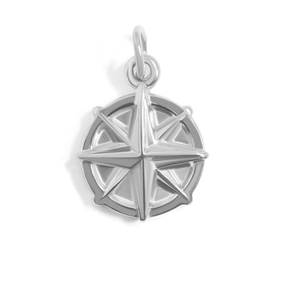 18K Gold PVD Stainless Steel Compass Charm / PDL0300