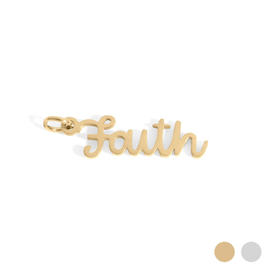 18K Gold PVD Stainless Steel Faith Charm / PDL0321