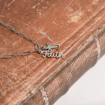 18K Gold PVD Stainless Steel Faith Charm / PDL0321
