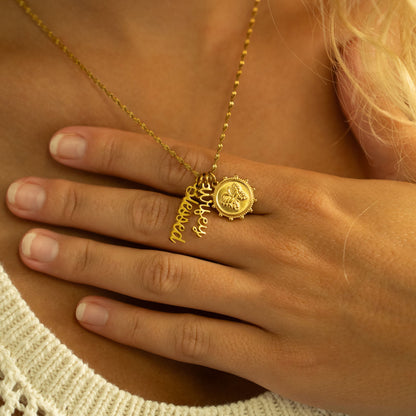 18K Gold PVD Stainless Steel Wifey Charm / PDL0322