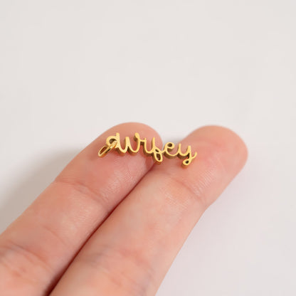 18K Gold PVD Stainless Steel Wifey Charm / PDL0322