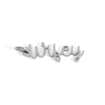 18K Gold PVD Stainless Steel Wifey Charm / PDL0322