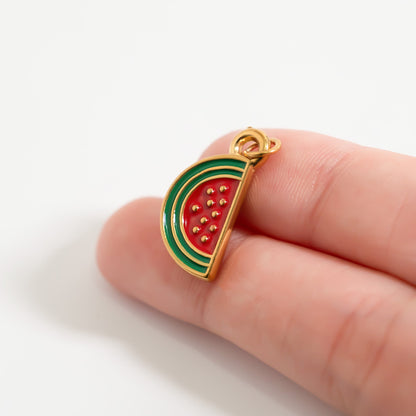 18K Gold Stainless Steel Watermelon Charm / PDL0338