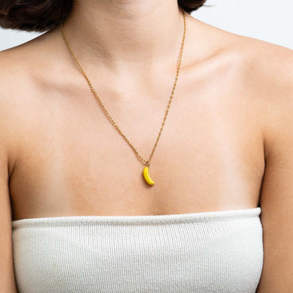 18K Gold Stainless Steel Banana Charm / PDL0339