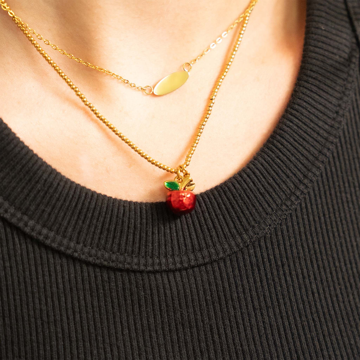 18K Gold Stainless Steel Apple Charm / PDL0341