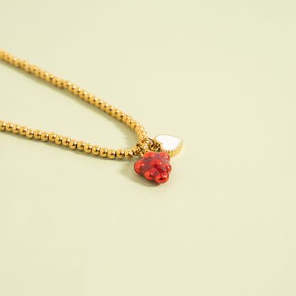 18K Gold Stainless Steel Raspberry Charm / PDL0342