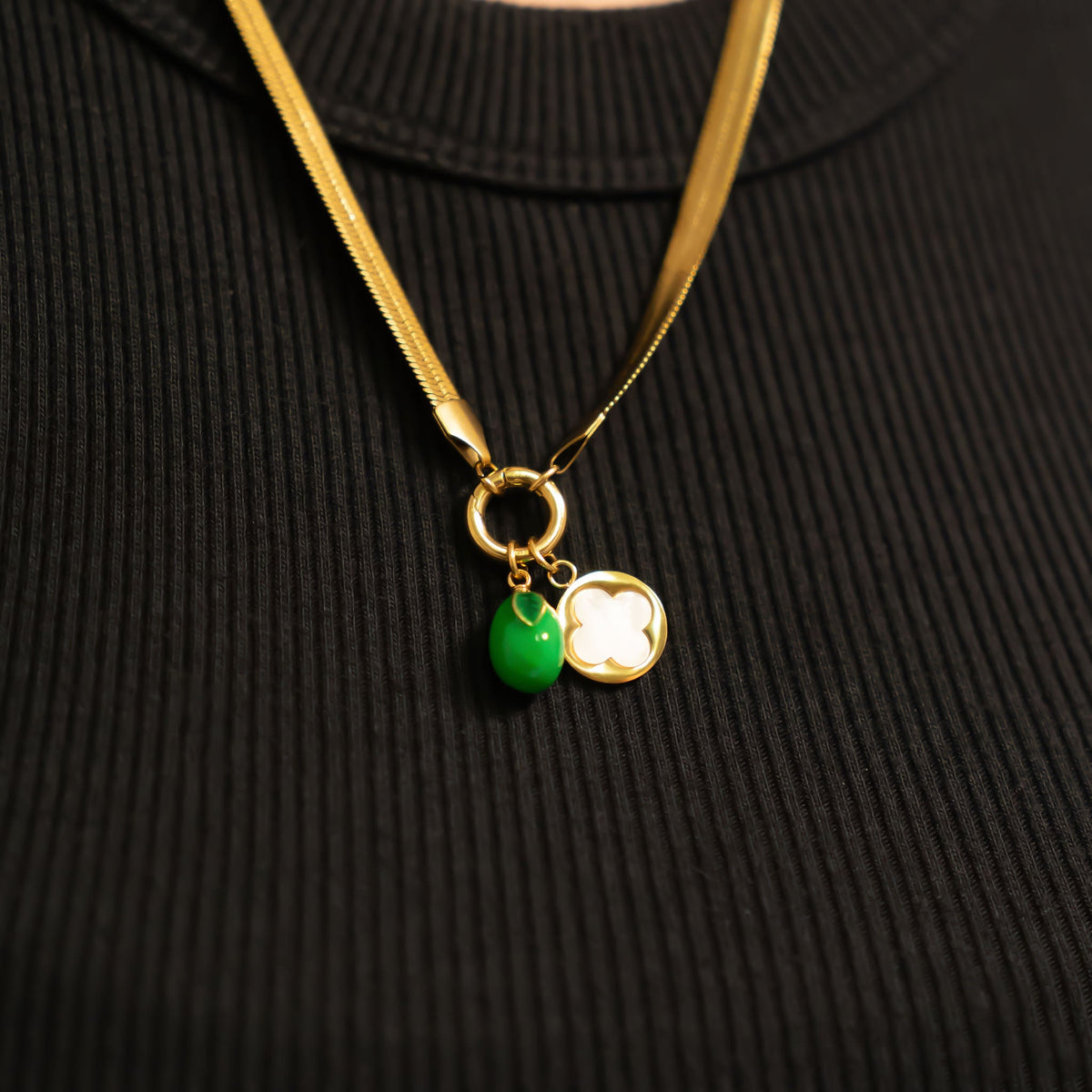 18K Gold Stainless Steel Lime Charm / PDL0343