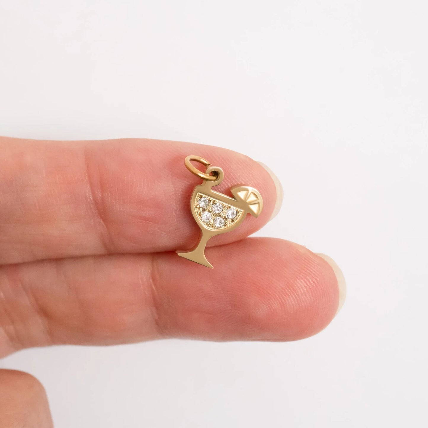 18K Gold PVD Stainless Steel Margarita Charm / PDL0351