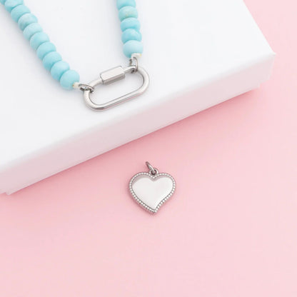 18K Gold PVD Stainless Steel Heart Charm / PDL0352