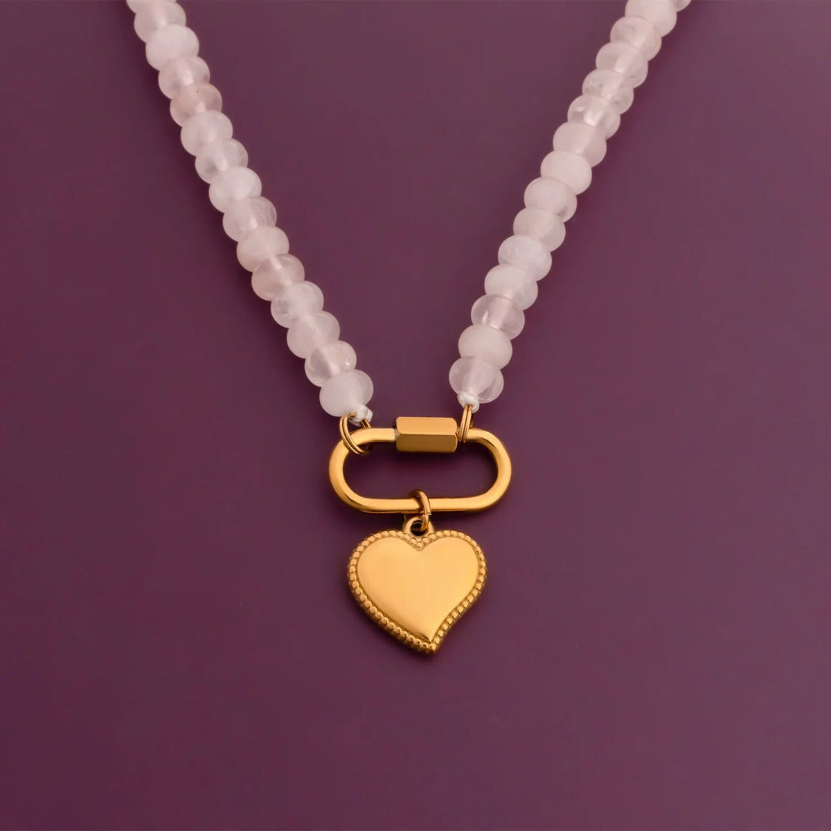 18K Gold PVD Stainless Steel Heart Charm / PDL0352
