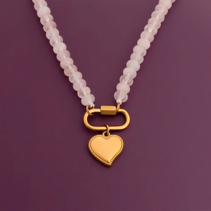 18K Gold PVD Stainless Steel Heart Charm / PDL0352